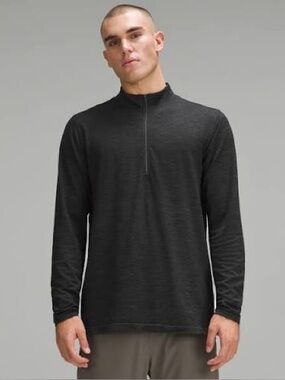 Lululemon Metal Vent Quarter Zip Long sleeve Shirt lg VGUC Dark Gray